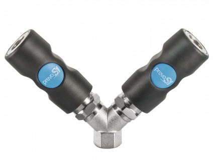 Distributeur fixe à 2 directions fileté femelle cylindrique