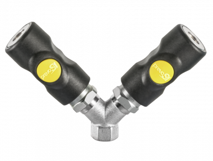 Distributeur fixe à 2 directions fileté femelle cylindrique