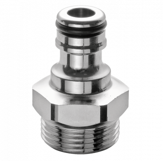 Embout fileté mâle cylindrique avec clapet obturateur