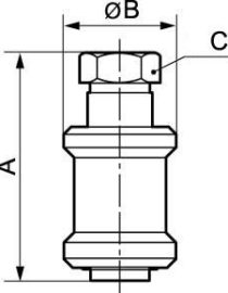 Vanne coulissante femelle/femelle cylindrique PN 10 – Image 2