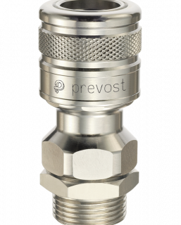 Raccord fileté mâle cylindrique à obturation