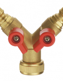 Distributeur 2 directions avec vannes de coupure