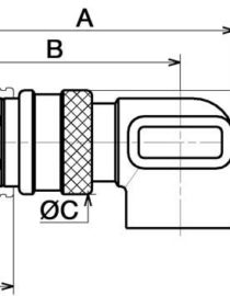 Fiche 90° filetée femelle cylindrique – Image 2