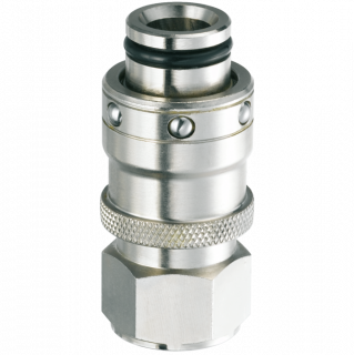 Fiche droite filetée femelle cylindrique