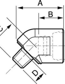 Buchse 135° mit Außengewinde – Bild 2