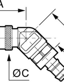 Fiche 135° pour flexible auto-serreur – Image 2