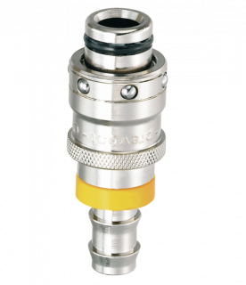 Fiche droite pour flexible auto-serreur