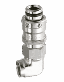 Fiche 90° filetée femelle cylindrique