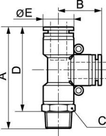 Té mâle latéral conique orientable - RPT AR – Image 2