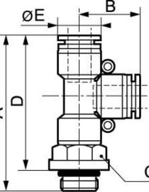 Té mâle latéral cylindrique orientable - RPT AG – Image 2