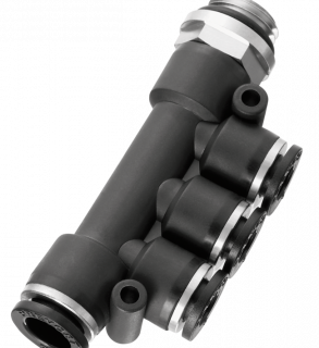 Union triple inégale mâle cylindrique orientable - RPN KG