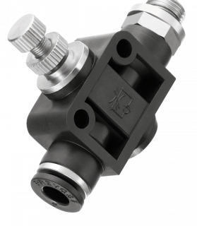 Régleur de débit unidirectionnel - Tube/Filetage mâle cylindrique - RPL PG