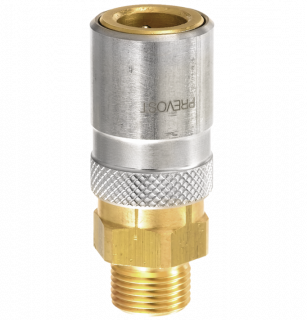 Raccord fileté mâle cylindrique à obturation