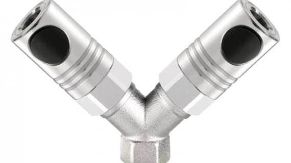 Distributeur fixe à 2 directions fileté femelle cylindrique