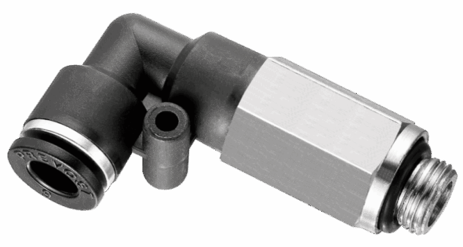 Coude 90° mâle cylindrique long orientable - RPC LG