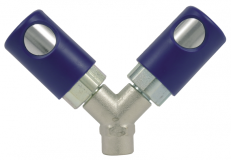 Distributeur fixe à 2 directions fileté femelle cylindrique