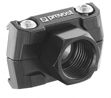 PPS SQBFT - Bride de piquage aluminium droite filetée femelle cylindrique pour profil carré