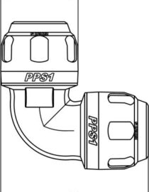 PPS1 9CCC - Coude égal aluminium 90° CC
