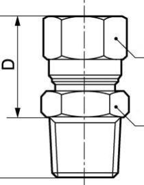 Raccord droit mâle conique - RO1 – Image 2