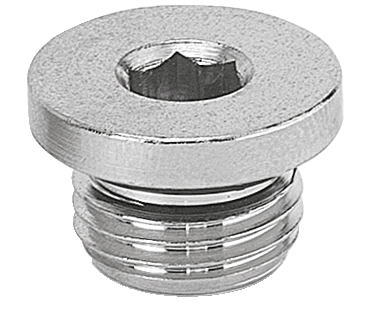 Bouchon mâle cylindrique 6 pans creux avec joint - A7 J