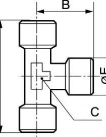 Té égal femelle cylindrique - A11 – Image 3