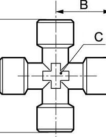 Croix égale femelle cylindrique - A14 – Image 2