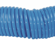 Tuyau spiralé polyamide équipé de raccords mâles fixes
