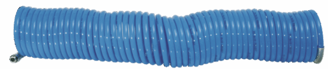 Tuyau spiralé polyamide équipé de raccords mâles fixes