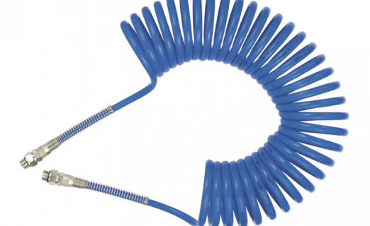 Tuyau spiralé polyamide "spécial bouts redressés" - Raccords mâles fixes