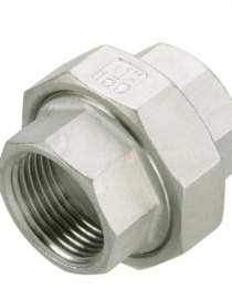 A3T - Union égale 3 pièces INOX filetée femelle cylindrique