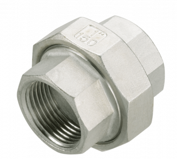 A3T - Union égale 3 pièces INOX filetée femelle cylindrique