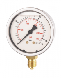 Manomètre à bain de glycérine rond Ø 63 mm