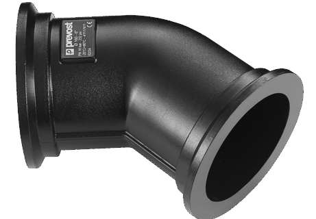 PPS1 4CCC - Coude égal aluminium 45° CC