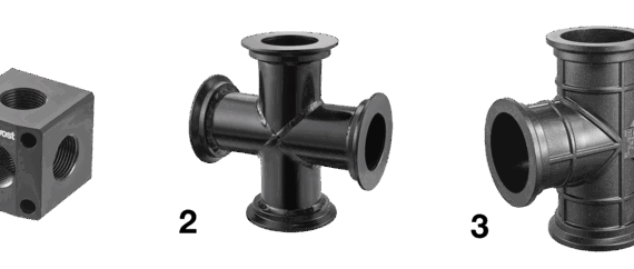 PPS1 CR - Raccord croix aluminium