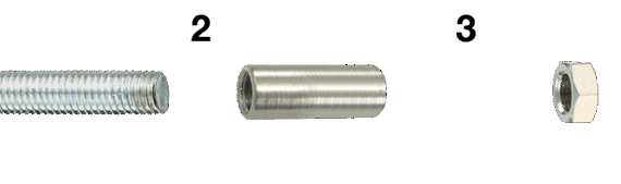 Tige filetée M8 - Union et écrou